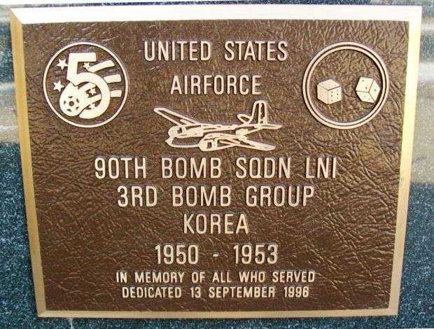 90TH BOMB SQDN LNI WAR MEMORIAL PLAQUE