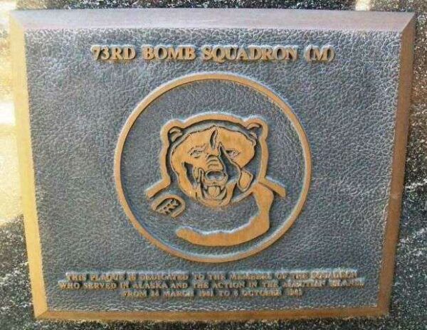 73RD BOMB SQUADRON (M) WAR MEMORIAL PLAQUE