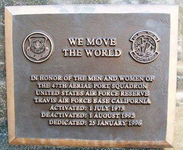 47TH AERIAL PORT SQUADRON WAR MEMORIAL PLAQUE