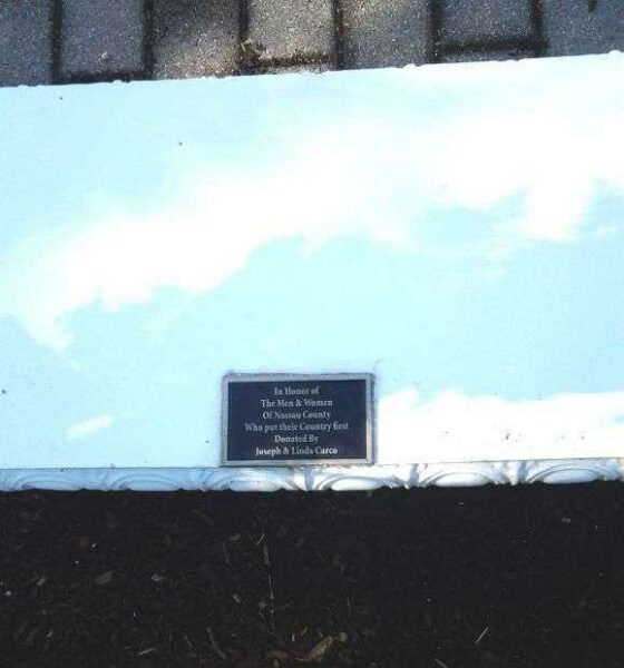 NASSAU COUNTY VETERANS MEMORIAL BENCH