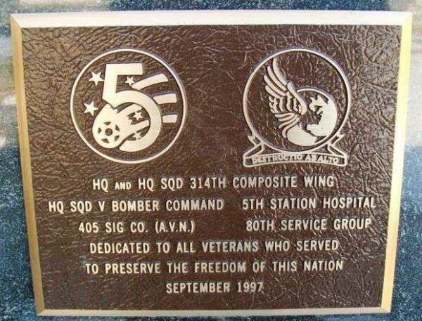 314TH COMPOSITE WING WAR MEMORIAL PLAQUE