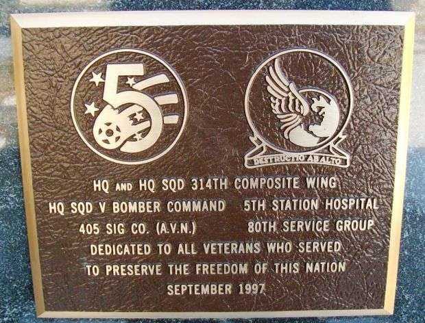 314TH COMPOSITE WING WAR MEMORIAL PLAQUE