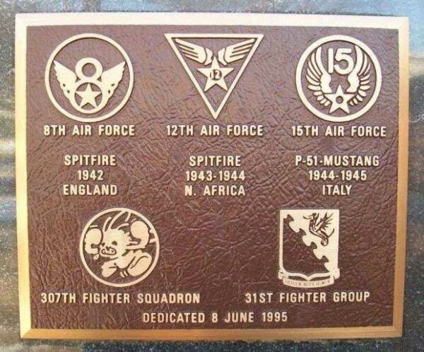 8TH AIR FORCE WAR MEMORIAL PLAQUE