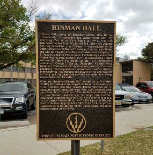 HINMAN HALL WAR MEMORIAL MARKER