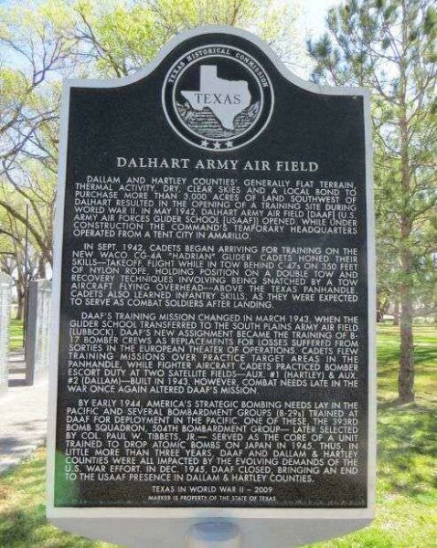 DALHART ARMY AIR FIELD MEMORIAL MARKER