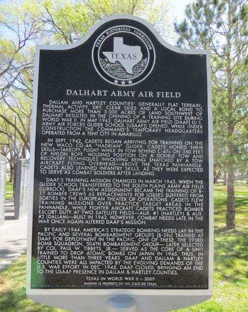 DALHART ARMY AIR FIELD MEMORIAL MARKER