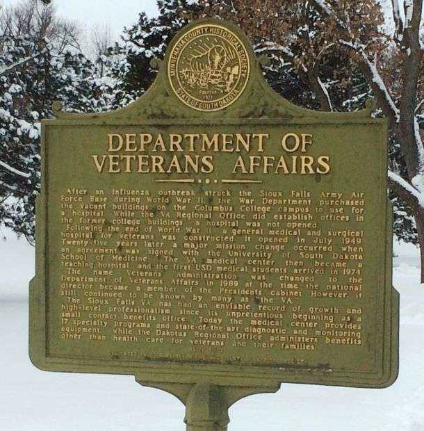 DEPARTMENT OF VETERANS AFFAIRS MEMORIAL MARKER BACK
