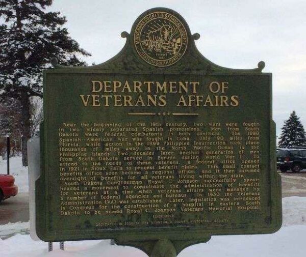 DEPARTMENT OF VETERANS AFFAIRS MEMORIAL MARKER FRONT