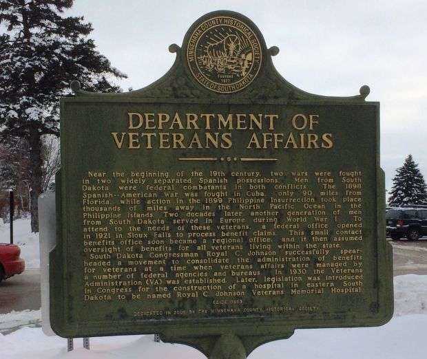 DEPARTMENT OF VETERANS AFFAIRS MEMORIAL MARKER FRONT
