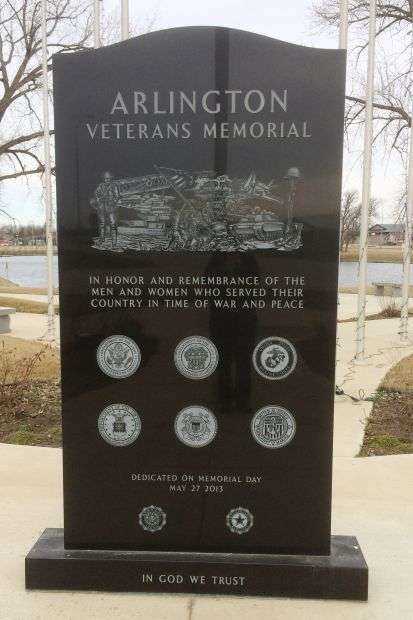 ARLINGTON VETERANS MEMORIAL FRONT