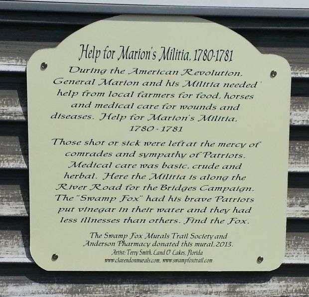 HELP FOR MARION’S MILITIA, 1780-1781 MEMORIAL MURAL PLAQUE