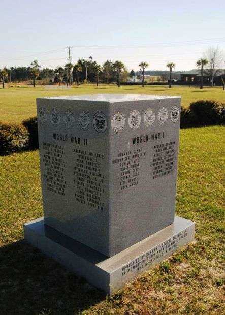 BARNWELL SCHOOL DISTRICT #45 WAR MEMORIAL SIDE B