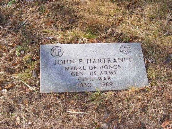 JOHN F HARTRANFT MEDAL OF HONOR MEMORIAL GRAVESTONE