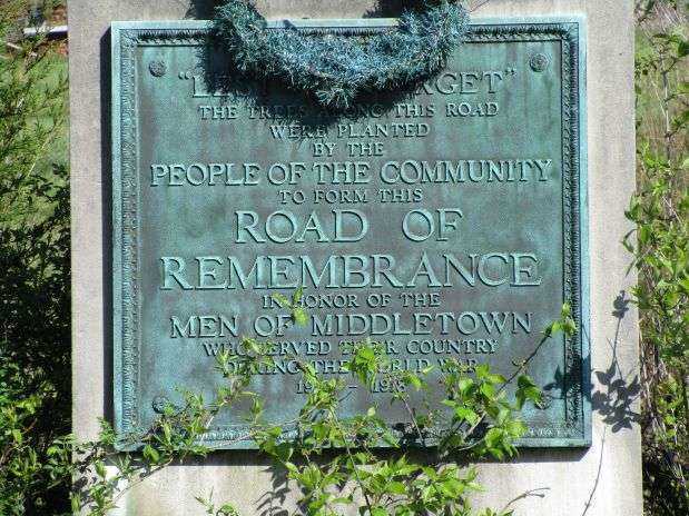 MIDDLETOWN, OHIO ROAD OF REMEMBRANCE MEMORIAL PLAQUE