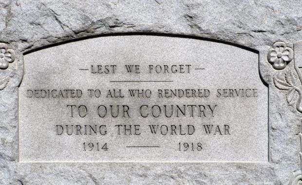 WOODHILL CEMETERY WAR VETERANS MEMORIAL DEDICATION STONE A
