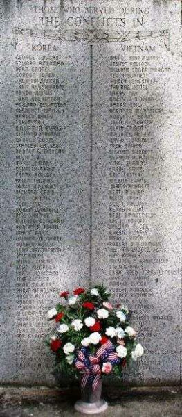 VENEDOCIA WAR VETERANS MEMORIAL HONOR ROLL STONE D