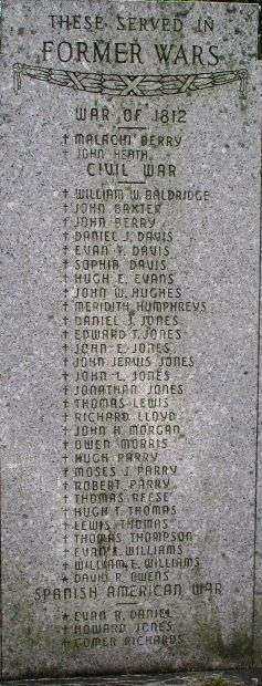 VENEDOCIA WAR VETERANS MEMORIAL HONOR ROLL STONE A
