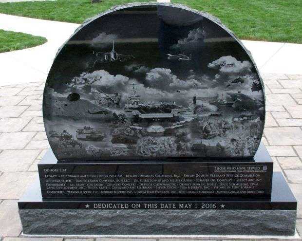 FORT LORAMIE VETERANS MONUMENT BACK