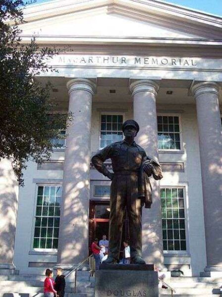 THE MACARTHUR MEMORIAL BUILDING AND STATUE