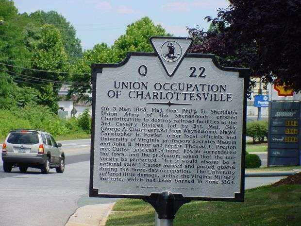 UNION OCCUPATION OF CHARLOTTESVILLE MEMORIAL MARKER