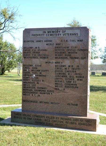 PROFFITT CEMETERY VETERANS MEMORIAL