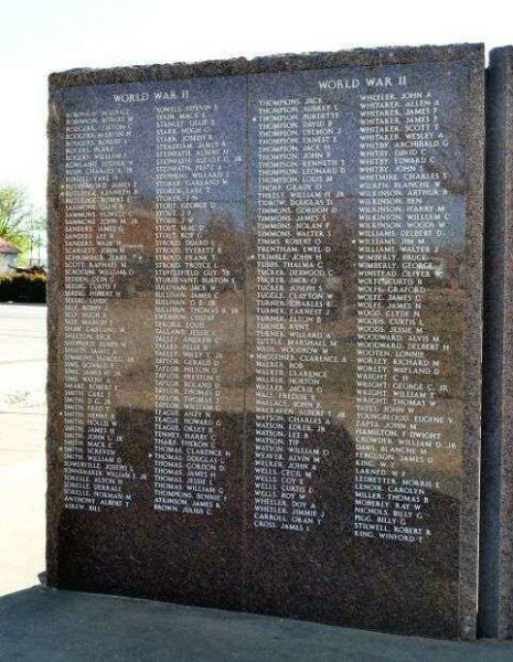 THROCKMORTON COUNTY VETERANS MEMORIAL HONOR ROLL STONE E