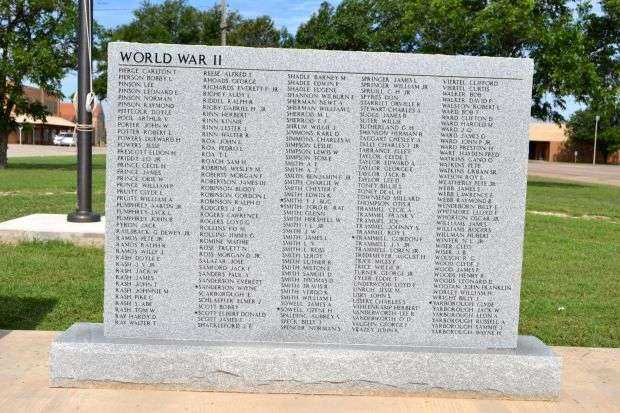 STONEWALL COUNTY VETERANS MEMORIAL HONOR ROLL STONE D