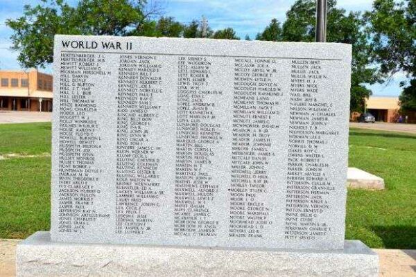 STONEWALL COUNTY VETERANS MEMORIAL HONOR ROLL STONE C