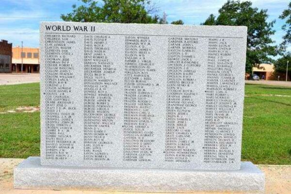 STONEWALL COUNTY VETERANS MEMORIAL HONOR ROLL STONE B
