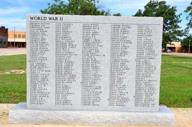 STONEWALL COUNTY VETERANS MEMORIAL HONOR ROLL STONE B