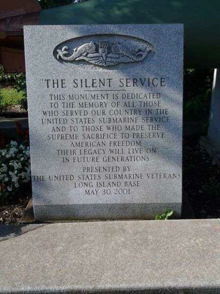 NASSAU COUNTY SUBMARINE VETERANS MEMORIAL LEFT SIDE PLAQUE
