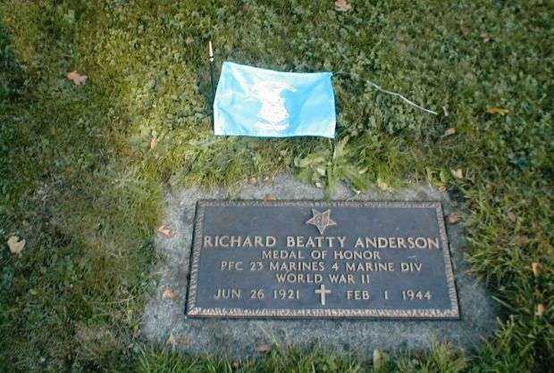 RICHARD BEATTY ANDERSON MEDAL OF HONOR MEMORIAL GRAVE STONE
