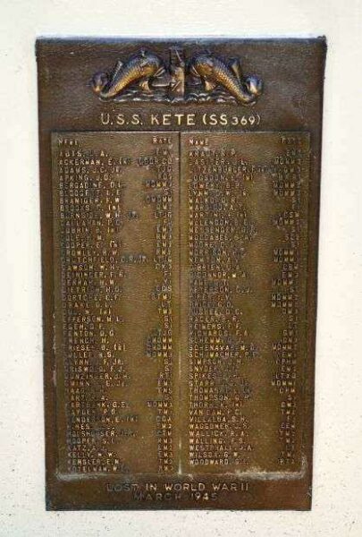U.S. SUBMARINE VETERANS W.W. II NATIONAL MEMORIAL WEST PLAQUE 57