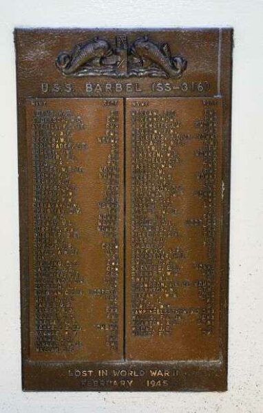 U.S. SUBMARINE VETERANS W.W. II NATIONAL MEMORIAL WEST PLAQUE 56