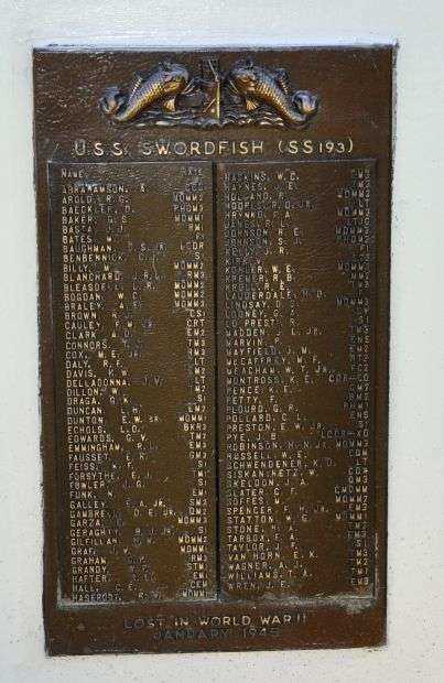 U.S. SUBMARINE VETERANS W.W. II NATIONAL MEMORIAL WEST PLAQUE 55