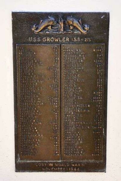 U.S. SUBMARINE VETERANS W.W. II NATIONAL MEMORIAL WEST PLAQUE 53