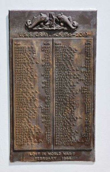 U.S. SUBMARINE VETERANS W.W. II NATIONAL MEMORIAL WEST PLAQUE 37