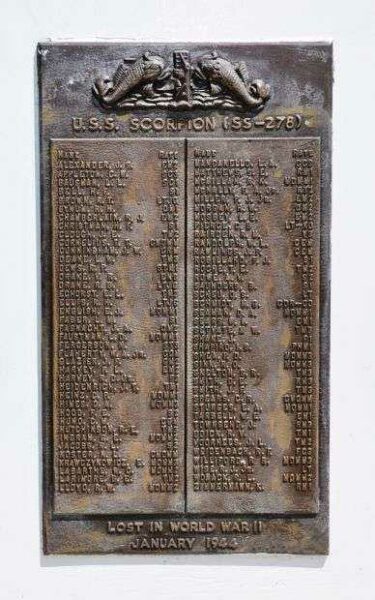 U.S. SUBMARINE VETERANS W.W. II NATIONAL MEMORIAL WEST PLAQUE 36