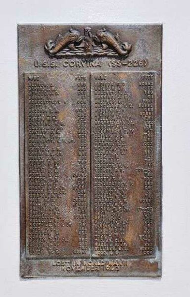 U.S. SUBMARINE VETERANS W.W. II NATIONAL MEMORIAL WEST PLAQUE 33