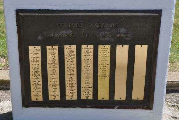 U.S. SUBMARINE VETERANS W.W. II NATIONAL MEMORIAL WEST PLAQUE 8