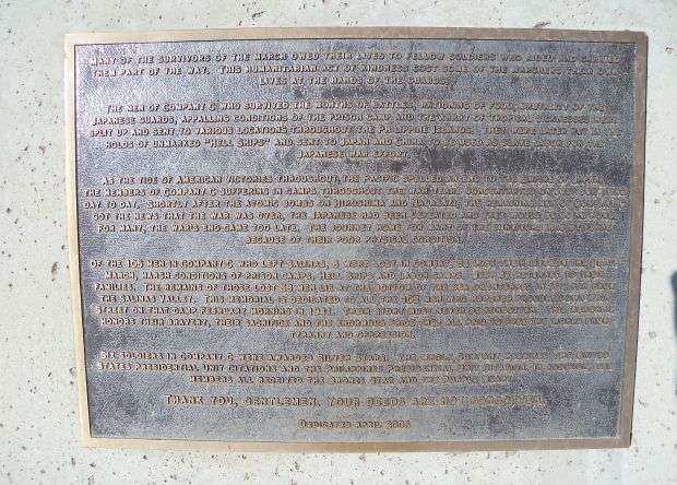 COMPANY C 194TH TANK BATTALION WAR MEMORIAL PLAQUE C