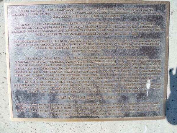 COMPANY C 194TH TANK BATTALION WAR MEMORIAL PLAQUE B