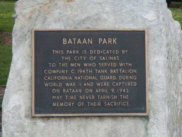 BATAAN PARK MEMORIAL PLAQUE