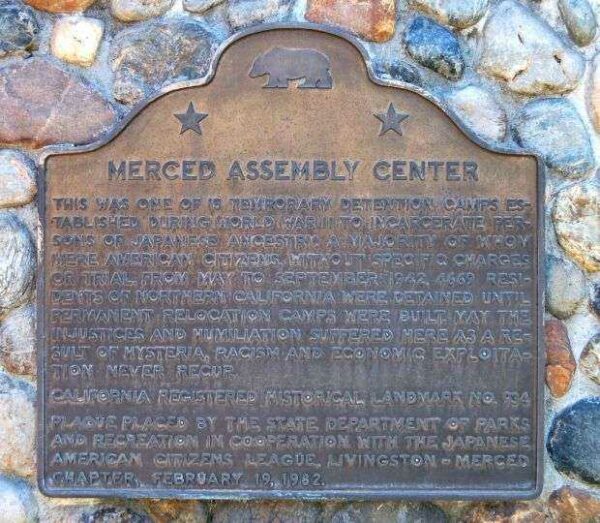 MERCED ASSEMBLY CENTER MEMORIAL PLAQUE