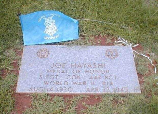 JOE HAYASHI MEDAL OF HONOR MEMORIAL GRAVE STONE