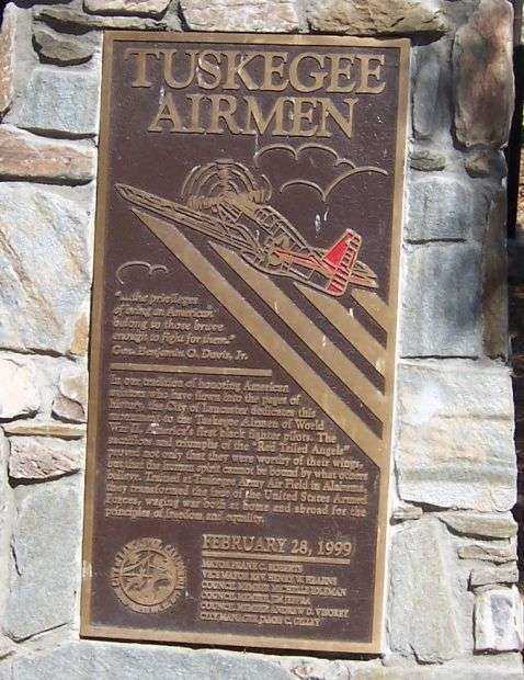 TUSKEGEE AIRMEN MEMORIAL PLAQUE