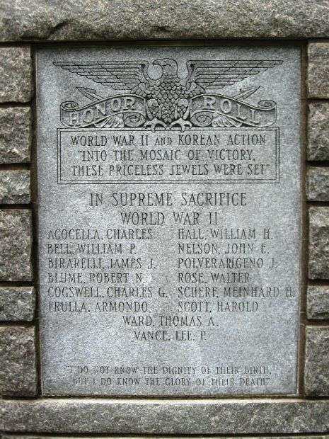 RIDGEFIELD WAR VETERANS MEMORIAL