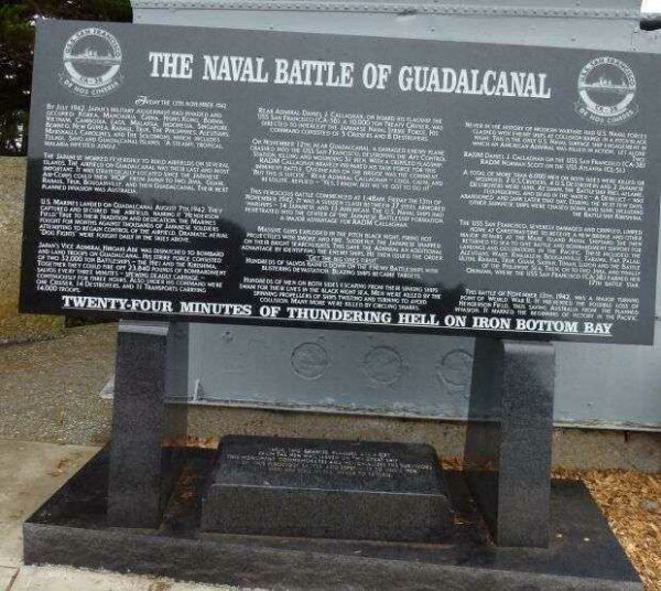THE NAVAL BATTLE OF GUADALCANAL WAR MEMORIAL