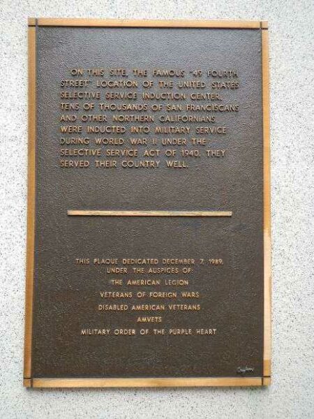 49 FOURTH STREET WAR MEMORIAL PLAQUE