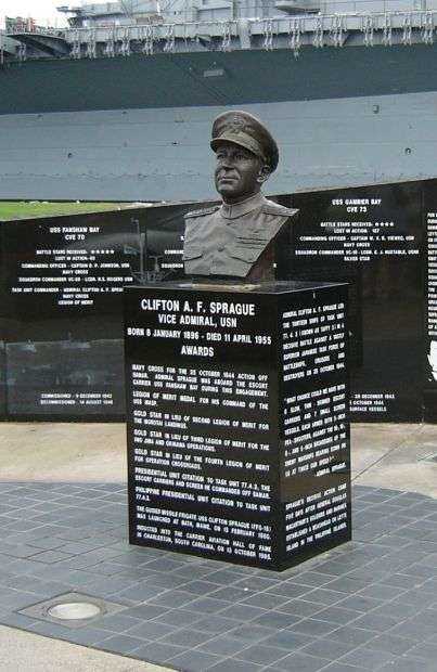 CLIFTON A.F. SPRAGUE, VICE ADMIRAL, USN WAR MEMORIAL